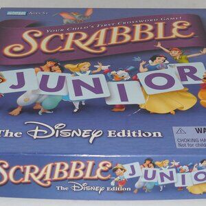 2004 SCRABBLE JUNIOR Disney Edition BOARD Game Parker Brothers 100% Complete